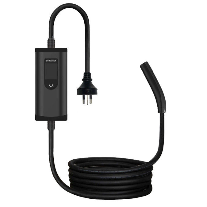 Typ 2 Tesla NACS 32A 7Kw Ev Ladestation Portable Ev Ladegerät mit Bildschirmverstellbar