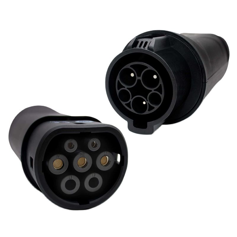 EV-Adapter EV-Ladegerät SAE J1772 Typ 1 bis IEC 62196 Typ 2 Kompatibel mit TYPE 1 Ladeanschluss