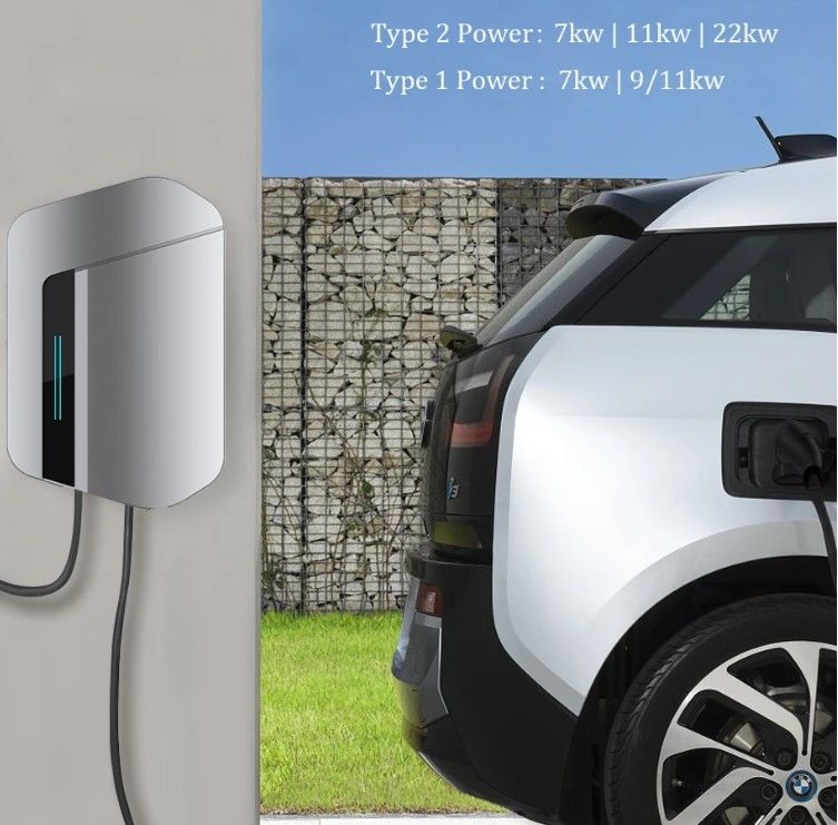 Commercial Ac Wallbox Charger 7kw Ocpp1.6 Ac Ev Wallbox Ladestation für Elektroautos für TESLA NACS